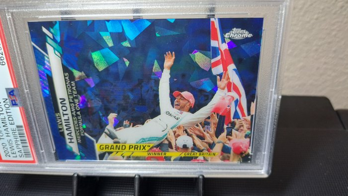 2020 Topps Chrome F1 Sapphire Edition Lewis Hamilton #142 PSA 9 Graded card