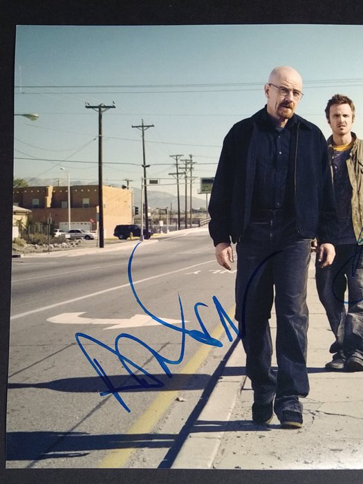 Breaking Bad - Bryan Cranston + Aaron Paul - Double signed photo with LOA