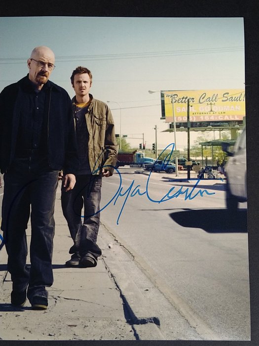 Breaking Bad - Bryan Cranston + Aaron Paul - Double signed photo with LOA