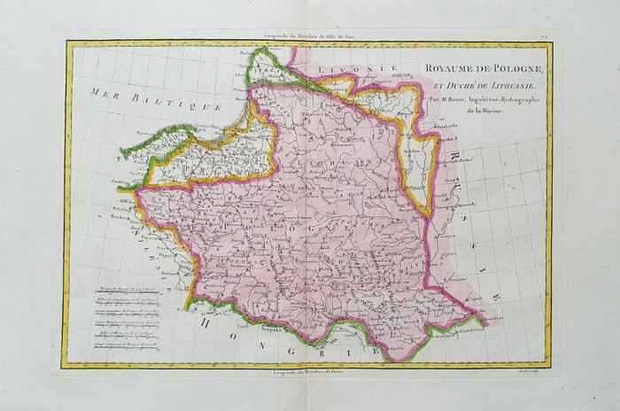 Europa - Polen / Krakow / Litauen / Vilnius / Warszawa; Desmarest  Bonne - Royaume de Pologne - 1781-1800