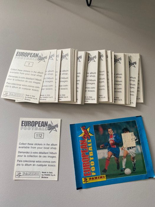 Panini - European football stars - Including Ronaldo/Zidane/Etc - Sealed pack + Complete loose Sticker Set