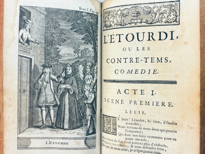 Molière - Œuvres de Molière. Enrichies de figures en Taille-Douce - 1730