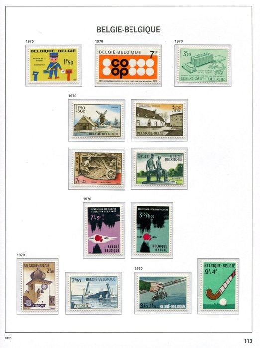 Belgien 1970/1984 - Samling i DAVO III LUXE - Komplet MNH med blokke