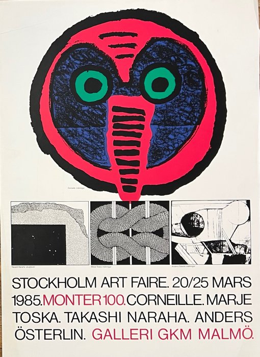 Guillaume Corneille (1922-2010) - "Stockholm Art Faire" Corneille Marje Toska Takashi Naraha Anders Österlin