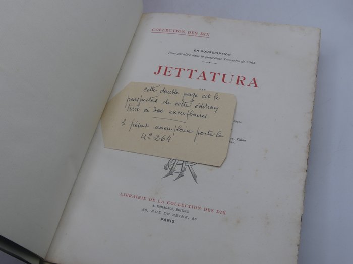 Théophile Gautier / Francois Courboin - Jettatura - 1904