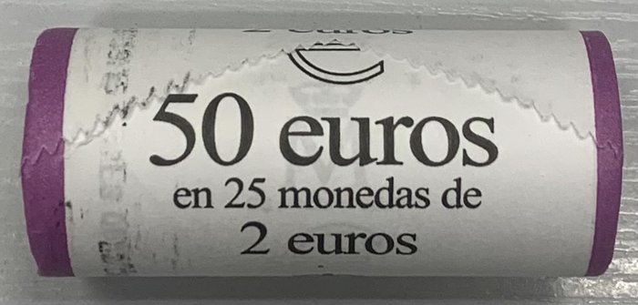 Spanien. 2 Euro 2014 "Accession au trône de Felipe VI" (25 pièces) en rouleau  (Ingen mindstepris)