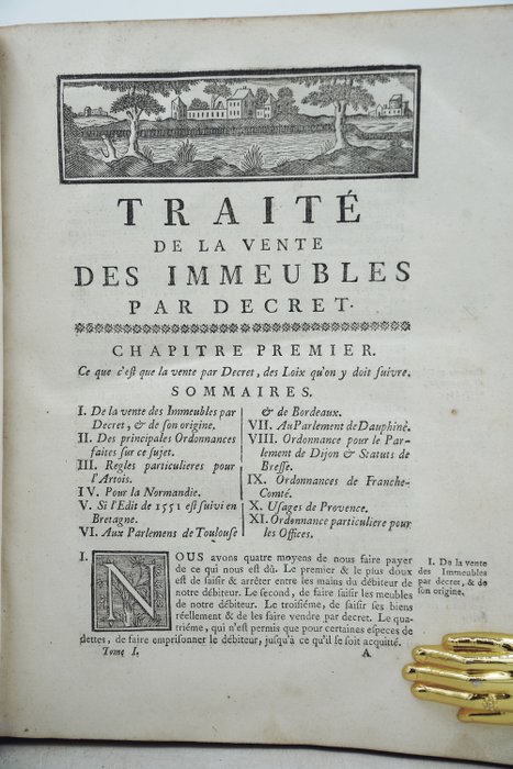 Me Louis De Héricourt - Traité de la vente des immeubles par decret - 1752