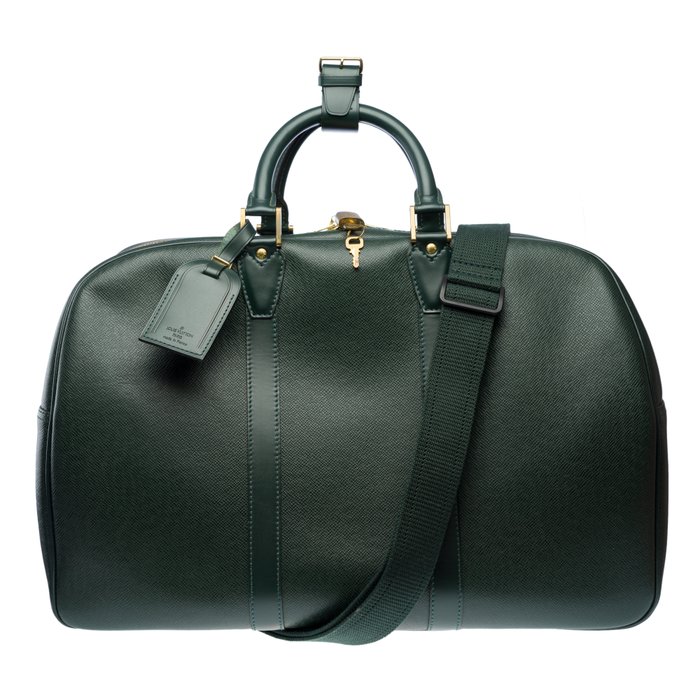 Louis Vuitton - Classy Louis Vuitton Kendall 50 strap Travel bag in Green Taïga leather , GHW - Rejsetaske