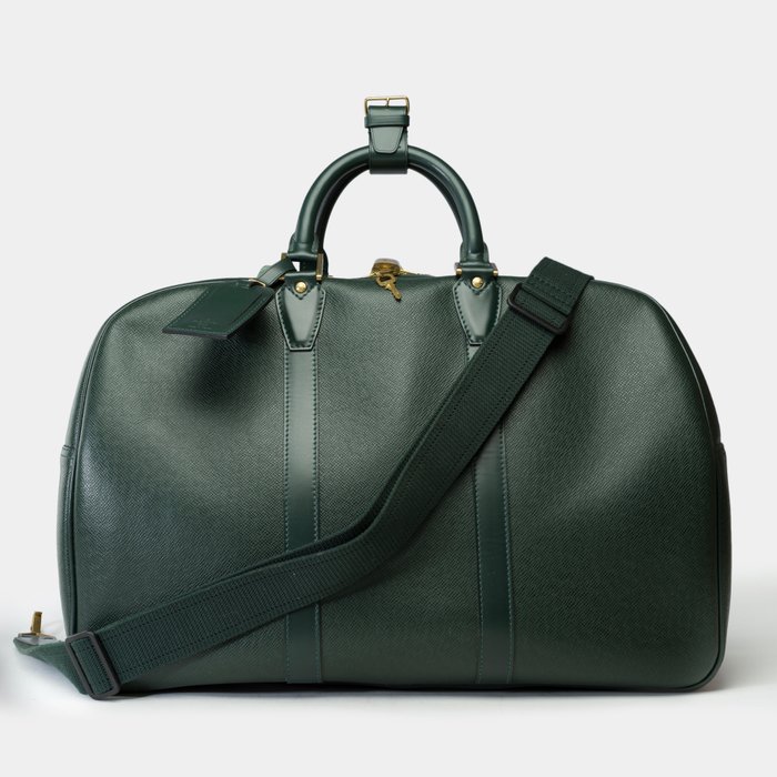 Louis Vuitton - Classy Louis Vuitton Kendall 50 strap Travel bag in Green Taïga leather , GHW - Rejsetaske