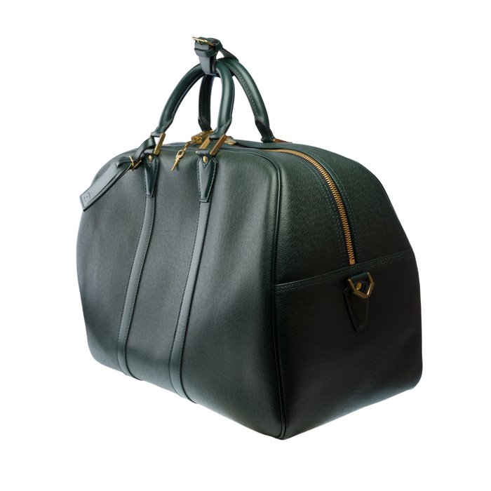 Louis Vuitton - Classy Louis Vuitton Kendall 50 strap Travel bag in Green Taïga leather , GHW - Rejsetaske