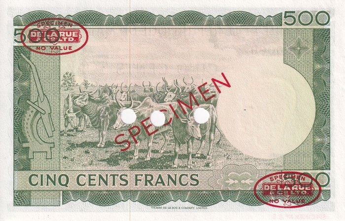 Mali. - 500 Francs - ND (1967) - Specimen - Pick 8s