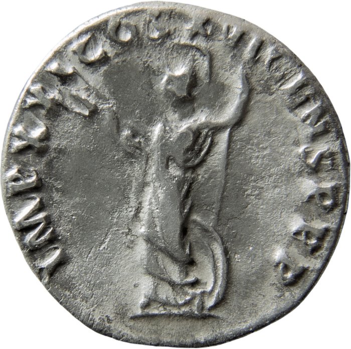 Romarriket. Domitian (AD 81-96). Denarius minted in Rome, 92. IMP XXI•COS XVI CENS P P P Minerva  (Ingen mindstepris)