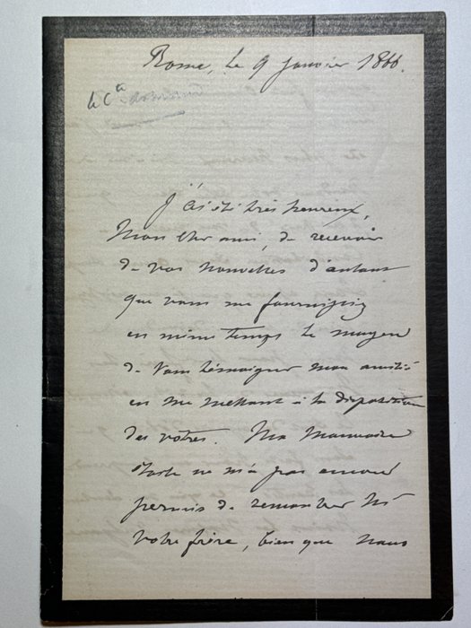 Le comte Ernest Armand (1829-1898) diplomate et homme politique français - 5 LETTRES AUTOGRAPHE SIGNÉ du Conseiller général de l' Aube aux Monsieur le ministre, le compte - 1866