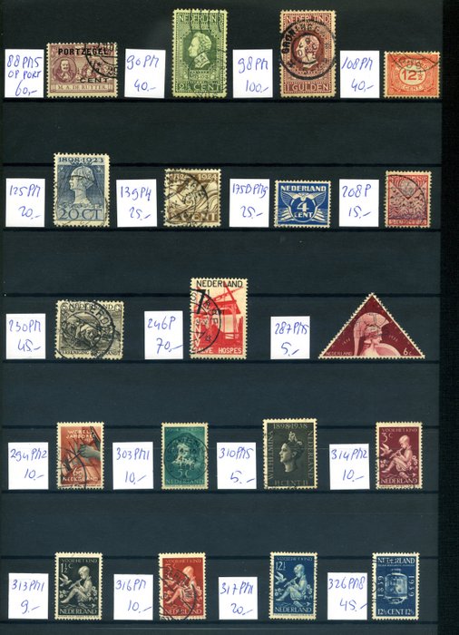 Holland 1852/1939 - Indsamling af pladefejl