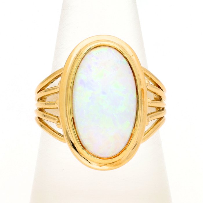 Ring - 18 kraat Gulguld Opal