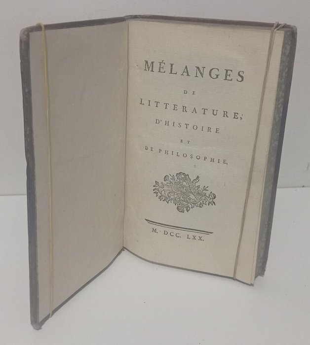 Voltaire - Mélanges de littérature, d'histoire, et de philosophie - 1770