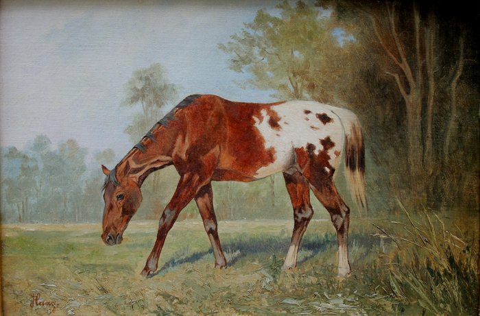 Hans (Johann) Haag (1841-1919) - The Appaloosa in the pasture