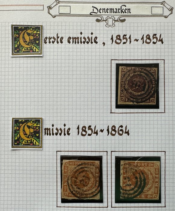 Danmark 1851/1963 - Samling i et hjemmelavet album