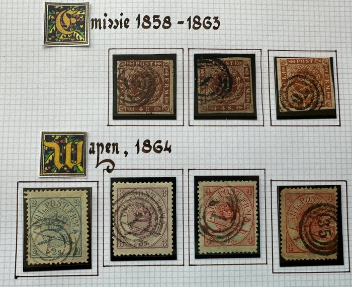 Danmark 1851/1963 - Samling i et hjemmelavet album