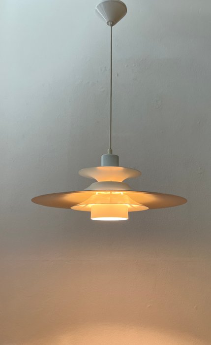 Frandsen - Hængende lampe - Type 1030-P - Aluminium Stål Hvid plexiglas