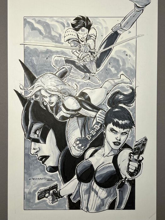 Molenaar, Romano - 1 Original drawing - Birds of Prey - All 4 Female Heroes - 2018