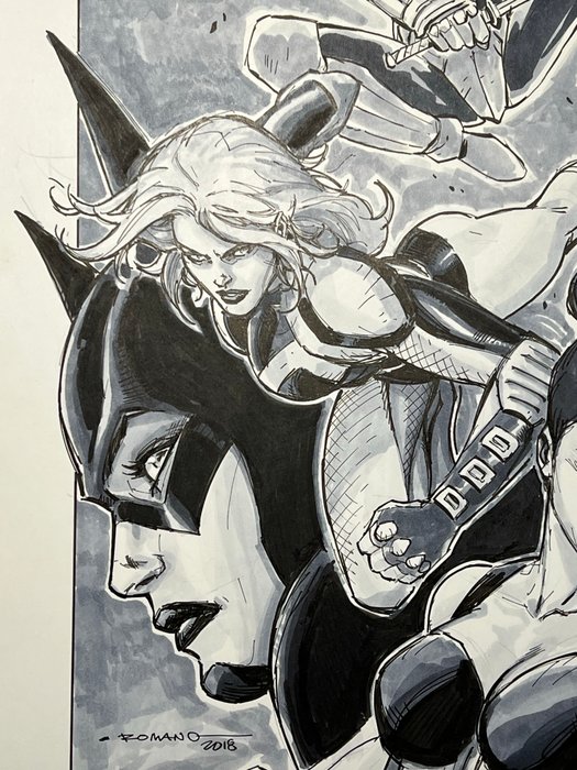 Molenaar, Romano - 1 Original drawing - Birds of Prey - All 4 Female Heroes - 2018