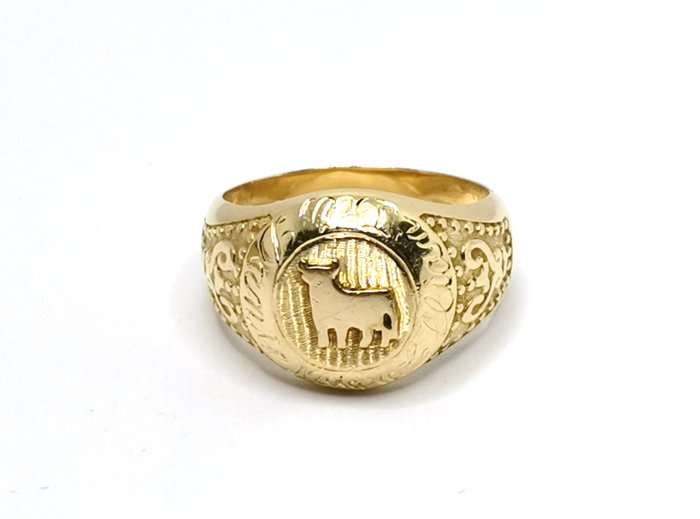 Statement-ring - 18 kraat Gulguld