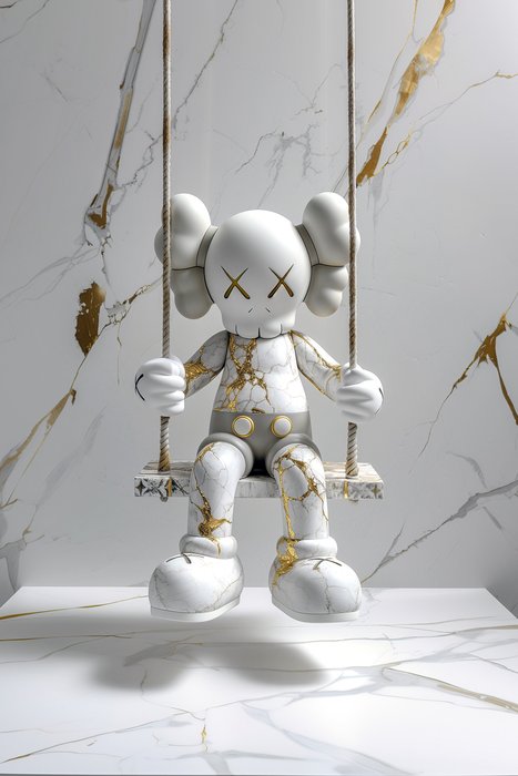 Artxlife - Kaws WhiteGold Marble Swing [XXL]