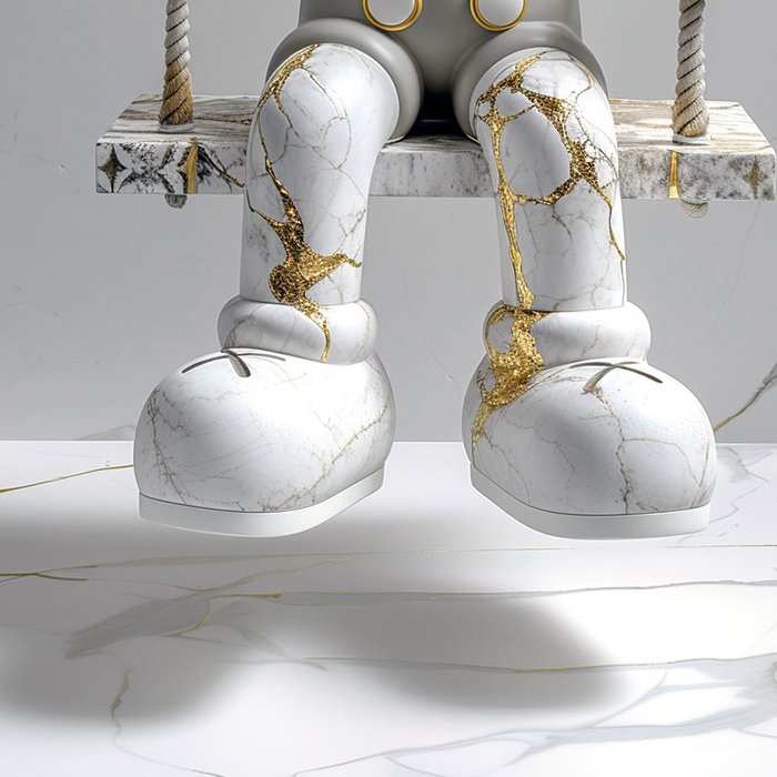 Artxlife - Kaws WhiteGold Marble Swing [XXL]