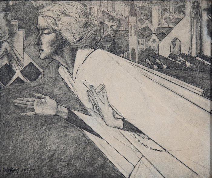 Jan Toorop (1858-1928) - Het heilige schreed