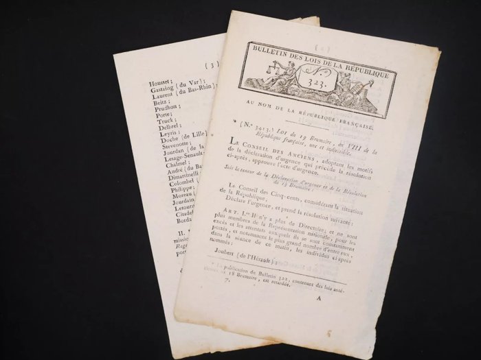 Dokument - [Cambacérès] - Bulletins des lois de la République 317, 322, 323, 324 - 1901