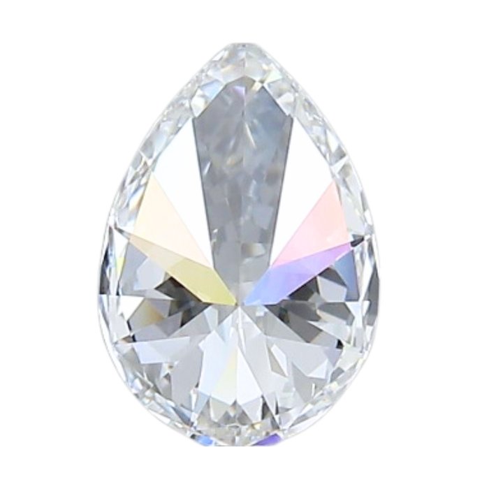 1 pcs Diamant  (Natur)  - 1.00 ct - Pære - D (farveløs) - VVS2 - Gemological Institute of America (GIA)