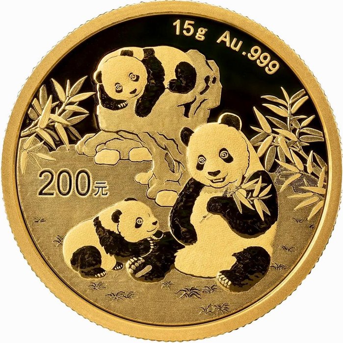 15 gram - Guld 999 - 2025 - Panda fine gold