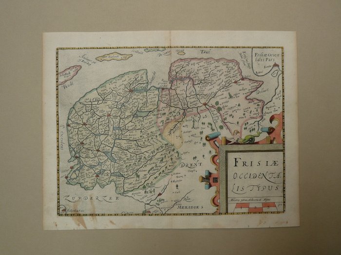 Holland - Friesland, Groningen; Lodovico Guicciardini / W. Blaeu - Frisiae Occidentalis Typus - 1601-1620