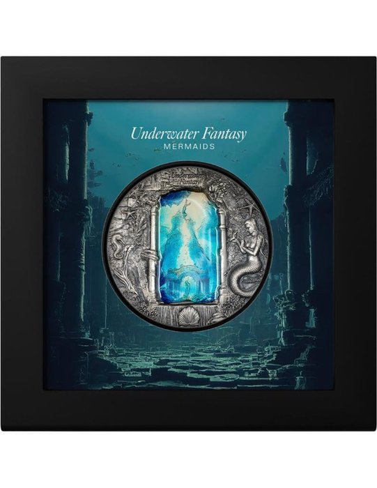 Palau. 20 Dollars 2024 Mermaids Underwater Fantasy, 3 Oz (.999)