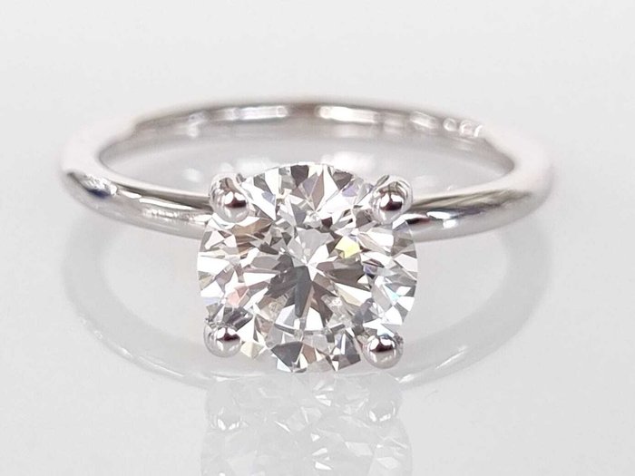 Forlovelsesring - 14 karat Hvidguld -  2.04ct. tw. Diamant (Laboratoriedyrket)