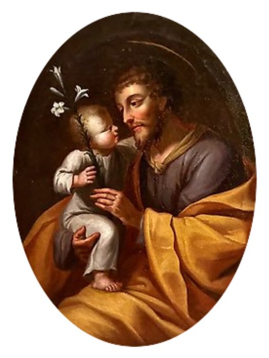 Giovanni Battista Gaulli detto il Baciccio (1639–1709), Attributed to - San Giuseppe con il Bambino