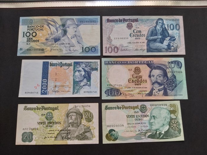 Portugal og kolonier. - 42 banknotes - various dates  (Ingen mindstepris)