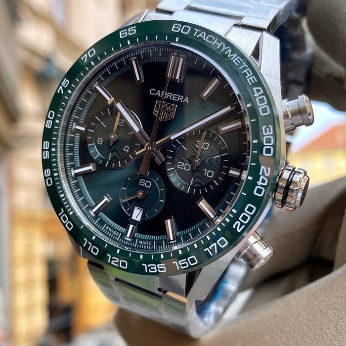 TAG Heuer - Carrera Chronograph Automatic 44 Green - CBN2A1NBA0643 - Mænd - 2024