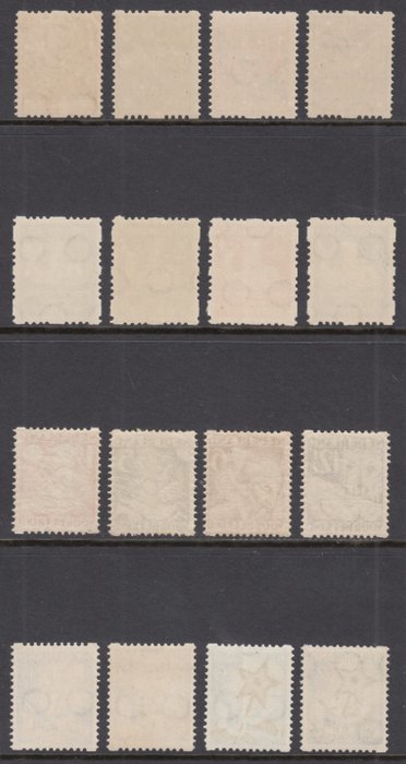 Holland 1927/1933 - Barn rullende - NVPH R78/R81 R82/R85 R86/R89 en R98/R101