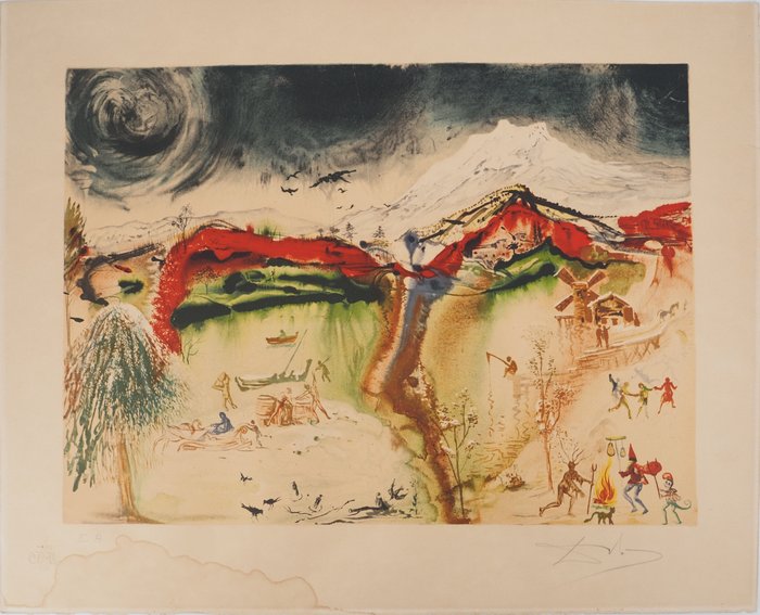 Salvador Dali (1904-1989) - Les quatre saisons : L'Hiver