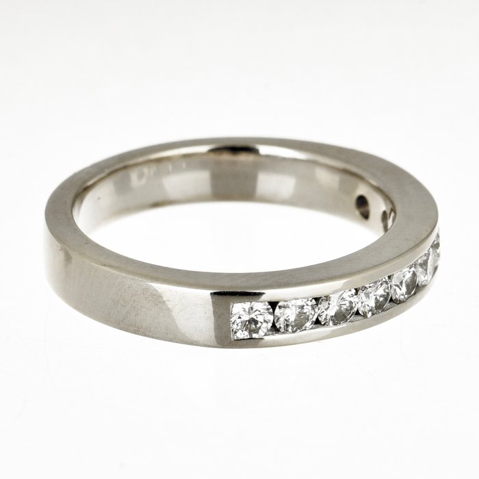 Ring - 18 kraat Hvidguld Diamant (Natur)