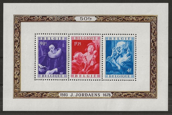 Belgien 1949 - Jordaens - Van der Weyden - blokke + frimærker - OBP/COB 792/97 + BL27/28