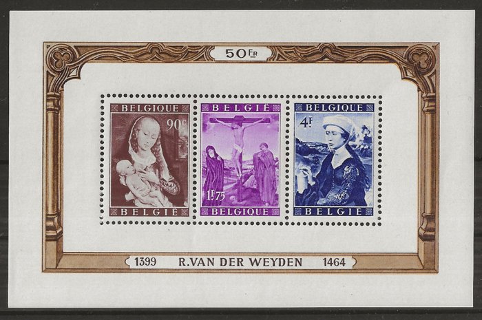 Belgien 1949 - Jordaens - Van der Weyden - blokke + frimærker - OBP/COB 792/97 + BL27/28