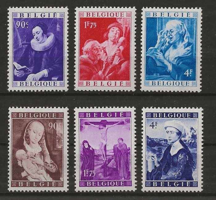 Belgien 1949 - Jordaens - Van der Weyden - blokke + frimærker - OBP/COB 792/97 + BL27/28