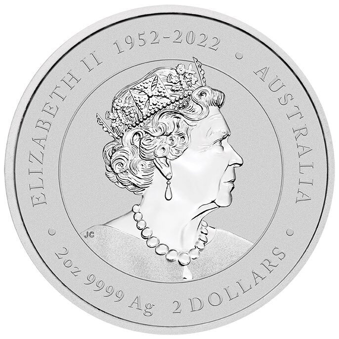 Australien. 1 Dollar 2024 Lunar 3 - Jahr des Drachen, 2 Oz (.999)  (Ingen mindstepris)