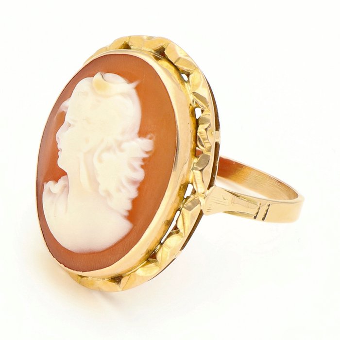 Ring - 18 kraat Gulguld - Cameo