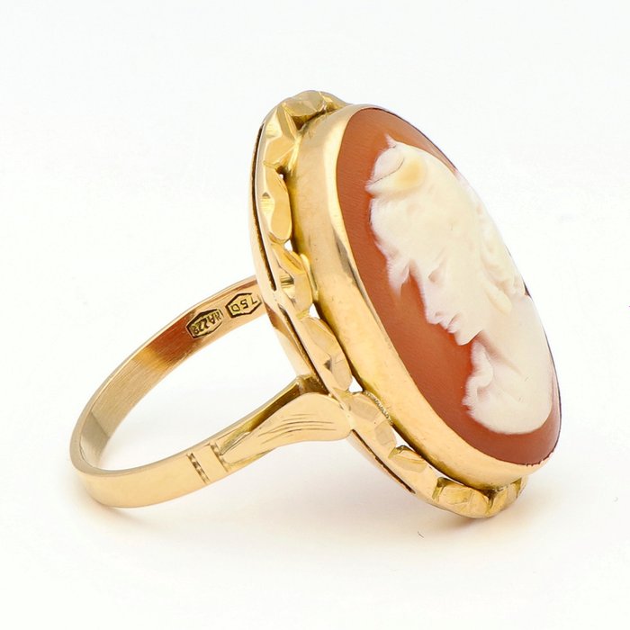 Ring - 18 kraat Gulguld - Cameo