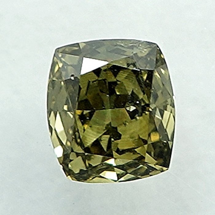 1 pcs Diamant  (Naturfarvet)  - 0.23 ct - Fancy Grålig Gul - SI1 - International Gemological Institute (IGI)