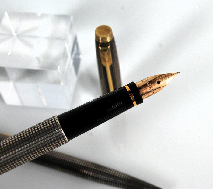 Parker - Ciselle 75 sterling silver e oro 14 KT - Fyldepen